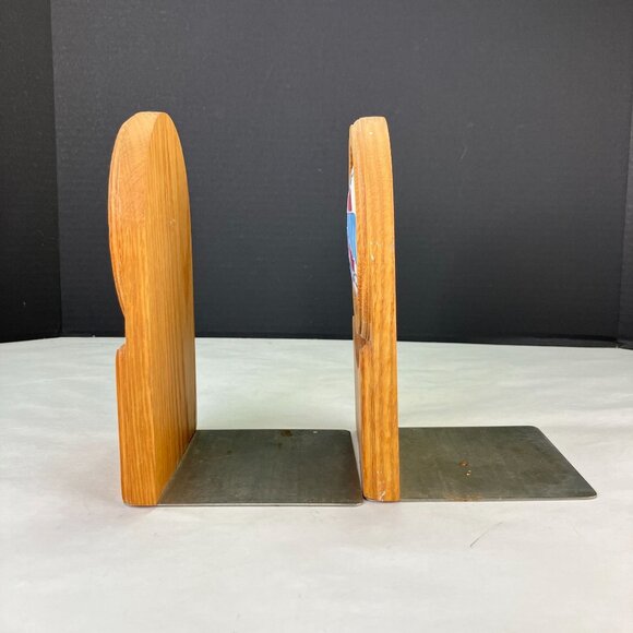 Vintage Southwestern Eagle Wood & Tile Bookends - Picture 4 of 12